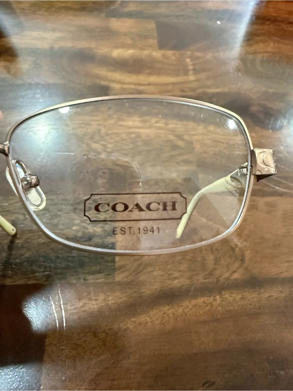 Coach TONIE 125 SAND 53-17-135 Brown Metal Eyeglasses Frames Demo Lens NEW - Picture 8 of 12